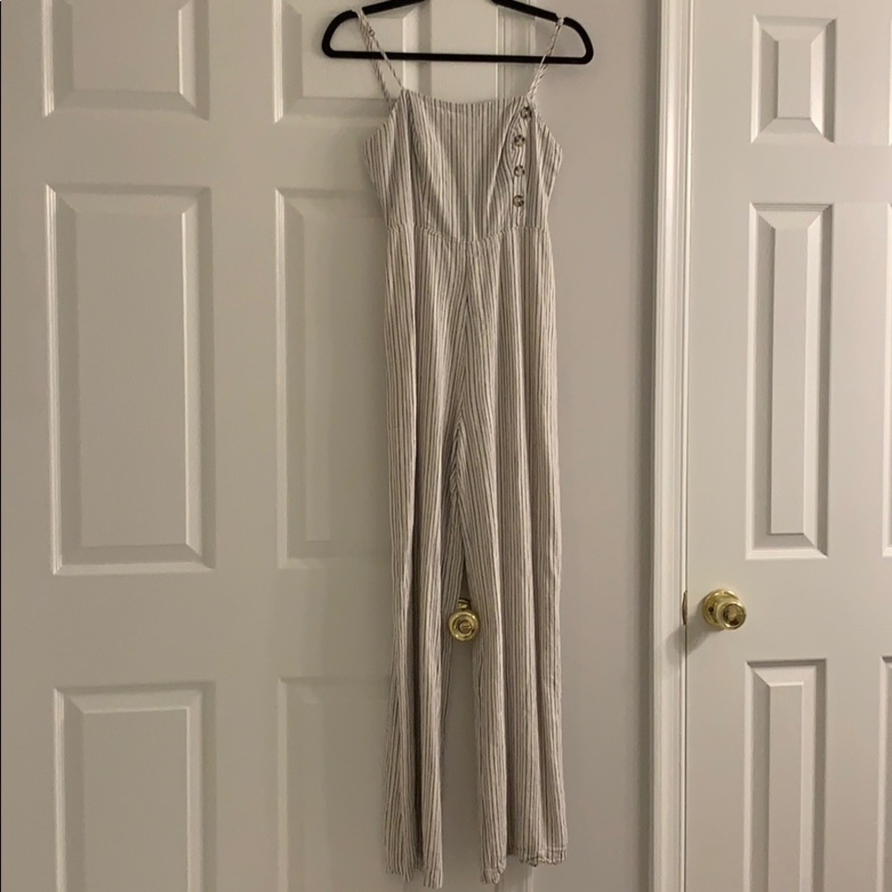 Striped Urban Outfitters jumpsuit